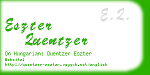 eszter quentzer business card